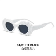 ( while frame Black grey  Lens )leopard retro sunglass woman occdental style Sunglasses Ellpse personalty trend