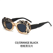 ( frame  Black grey  Lens )leopard retro sunglass woman occdental style Sunglasses Ellpse personalty trend