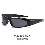 ( Black frame  Black grey  Lens )Y sunglassns occidental style Sunglasses personality sport sunglass
