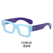 ( blue  frame ) square Korean style Ant blue lght spectacles