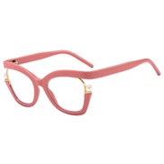 (C  purple frame )ranbow color lady spectacles  occdental stylens Pearl ornament cat Eyeglass frame