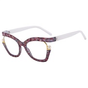 (C   frame )ranbow color lady spectacles  occdental stylens Pearl ornament cat Eyeglass frame