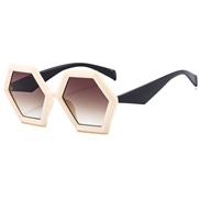 (C  Cream colored  frame  tea  Lens )occdental style personalty man lady color sunglass  fashon Sunglasses