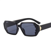 (C  Black frame  gray  Lens ) samll black sunglass personality fashion Sunglassesns