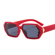 (C  red  frame  gray  Lens ) samll black sunglass personalty fashon Sunglassesns