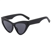 (C  Black frame  gray  Lens )personality lady cat sunglass occidental style color Sunglasses