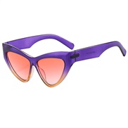(C  purple  tea  frame  red  Lens )personalty lady cat sunglass occdental style color Sunglasses