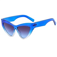 (C  blue  frame  gray  blue  Lens )personalty lady cat sunglass occdental style color Sunglasses
