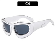 (C  silver frame  gray  Lens )Y personalty sunglass occdental style Sunglasses fashon trend sunglass