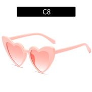 (C  purple frame  pink Lens ) multcolor love sunglass  personalty Sunglasses occdental style sunglass