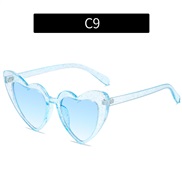 (C  blue  frame  blue  Lens  gold  pink) multcolor love sunglass  personalty Sunglasses occdental style sunglass