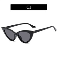 (C  bright black gray  Lens )occidental style fashion cat sunglass  personalityns Sunglasses sunglass