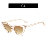 (C  champagne frame  tea  Lens )occdental style fashon cat sunglass  personaltyns Sunglasses sunglass
