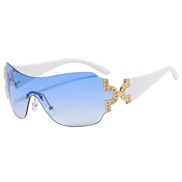 (C  gold / blue )occdental styleY sunglass  damond Sunglasses woman