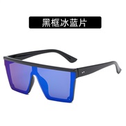 (C  Black frame  blue  Lens )occdental style trend square sunglass man fashon Rce nal Sunglasses sunglass