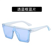(C  blue  frame  blue  Lens )occdental style trend square sunglass man fashon Rce nal Sunglasses sunglass