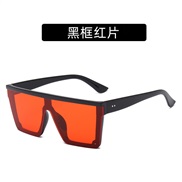 (C  Black frame  red  Lens )occdental style trend square sunglass man fashon Rce nal Sunglasses sunglass