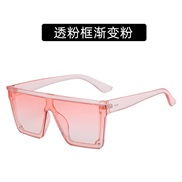 (C  purple frame  Gradual change pink)occdental style trend square sunglass man fashon Rce nal Sunglasses sunglass