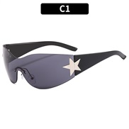 (C / bright black/ gray )occidental styleY sunglass  Sunglasses
