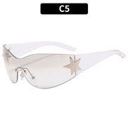 (C / transparent/ while  Lens )occdental styleY sunglass  Sunglasses