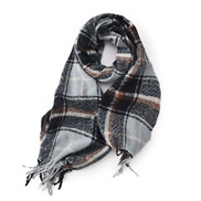 ( blue) autumn Winter imitate sheep velvet grid warm lovers all-Purpose christmas student samll lady scarf