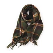 (64*185cm)( green) autumn Winter imitate sheep velvet grid warm lovers all-Purpose christmas student samll lady scarf