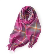 (64*185cm)(purple) autumn Winter imitate sheep velvet grid warm lovers all-Purpose christmas student samll lady scarf