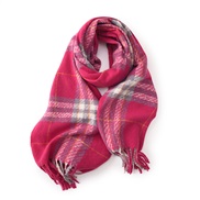 ( rose Red)scarf girl student Autumn and Winter Double surface all-Purpose high warm imitate sheep velvet knitting Coll
