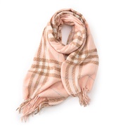 (63*180cm)( Pink)scarf girl student Autumn and Winter Double surface all-Purpose high warm imitate sheep velvet knittin