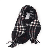 (63*180cm)( black)scarf girl student Autumn and Winter Double surface all-Purpose high warm imitate sheep velvet knitti