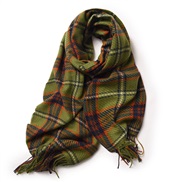 ( green)scarf woman style Winter imitate sheep velvet grid fashion all-Purpose warm studentins tassel shawl