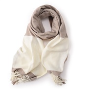 (68cm*180cm)( Caramel color ) color scarf tassel grid warm Autumn and Winter temperament shawl imitate sheep velvet lov