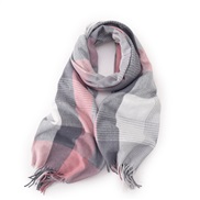 (68cm*182cm)( Pink)rainbow color grid tassel scarf more shawl warm thick Collar Autumn and Winter Korean style scarf wo