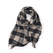 ( black)scarf woman Winter high thick warm Collar grid shawl all-Purpose Autumn and Winter