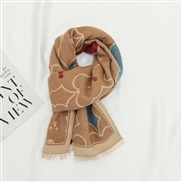 ( brown)lovely cartoon child scarf man woman autumn Winter samll cotton Collar warm wind all-Purpose scarf