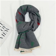 ( Dark grey)Double surface imitate sheep velvet child scarf man woman wind warm shawl Collar lovely scarf