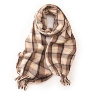 (70cm*180cm)( rice white)autumn Winter imitate sheep velvet pattern scarf man woman Korean style warm tassel scarf shaw