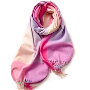(F   rose Red.)lady scarf Stripe grid shawl elegant Ladies wind Autumn and Winter scarf imitate sheep velvet
