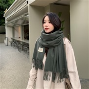 (70*200CM)( g   )g pure color imitate sheep velvet scarf woman Winter thick warm tassel color shawl scarf