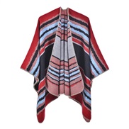 (130x150cm)( red)retro Autumn and Winter shawl Nepal wind imitate sheep velvet Jacquard warm slit scarf