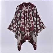 (130x150cm)( gold  Red wine)Autumn and Winter hooded slit lady shawl fashion color Stripe shawl
