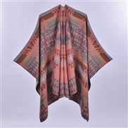 (130x150cm)( Colorrhombus  pink gray )Double surface four slit woman shawl brief fashion imitate sheep velvet more scar