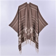 (130x150cm)(rhombus  Brown) scarf shawl brief fashion slit imitate sheep velvet four two woman tassel knitting wind
