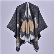 (128x150cm710G)( black)lady Autumn and Winter super thick shawl retro imitate sheep velvet warm Coat style