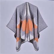 (128x150cm710G)( gray)lady Autumn and Winter super thick shawl retro imitate sheep velvet warm Coat style