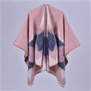 (128x150cm710G)( Pink)lady Autumn and Winter super thick shawl retro imitate sheep velvet warm Coat style