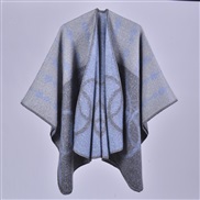 (128x150cm710G)( gray  blue )lady Autumn and Winter super thick shawl retro imitate sheep velvet warm Coat style
