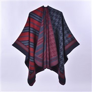 (130x150cm)( houndstooth red  Navy blue)scarf shawl Autumn and Winter lady retro houndstooth thick Jacquard imitate she