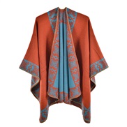 ( frame orange)lady slit shawl Autumn and Winter ethnic style imitate sheep velvet thick warm wind scarf
