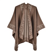 (130x150cm)( frame  camel)lady slit shawl Autumn and Winter ethnic style imitate sheep velvet thick warm wind scarf